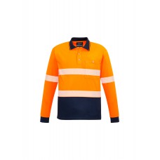 Unisex Hi Vis Segmented L/S Polo - Hoop Taped