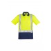Mens Hi Vis Spliced Polo - Short Sleeve Shoulder Taped Mens Hi Vis Spliced Polo - Short Sleeve Shoulder Taped