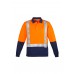 Mens Hi Vis Spliced Polo - Long Sleeve Shoulder Taped